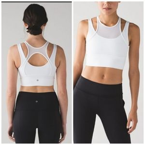 Lululemon Double Tap Long Line Bra White